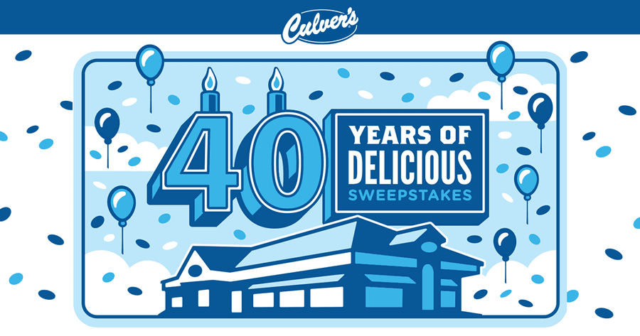 Culver’s 40 Years of Delicious Sweepstakes 2024